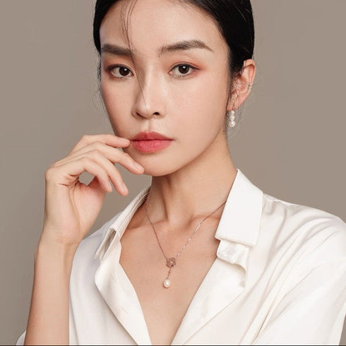 Luminous Drop Pearl Earrings